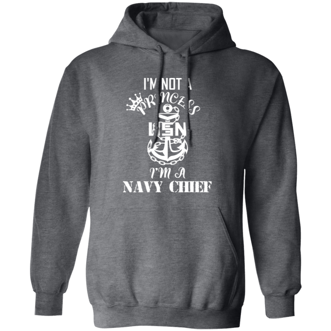 I'm not a Princess White Design Pullover Hoodie