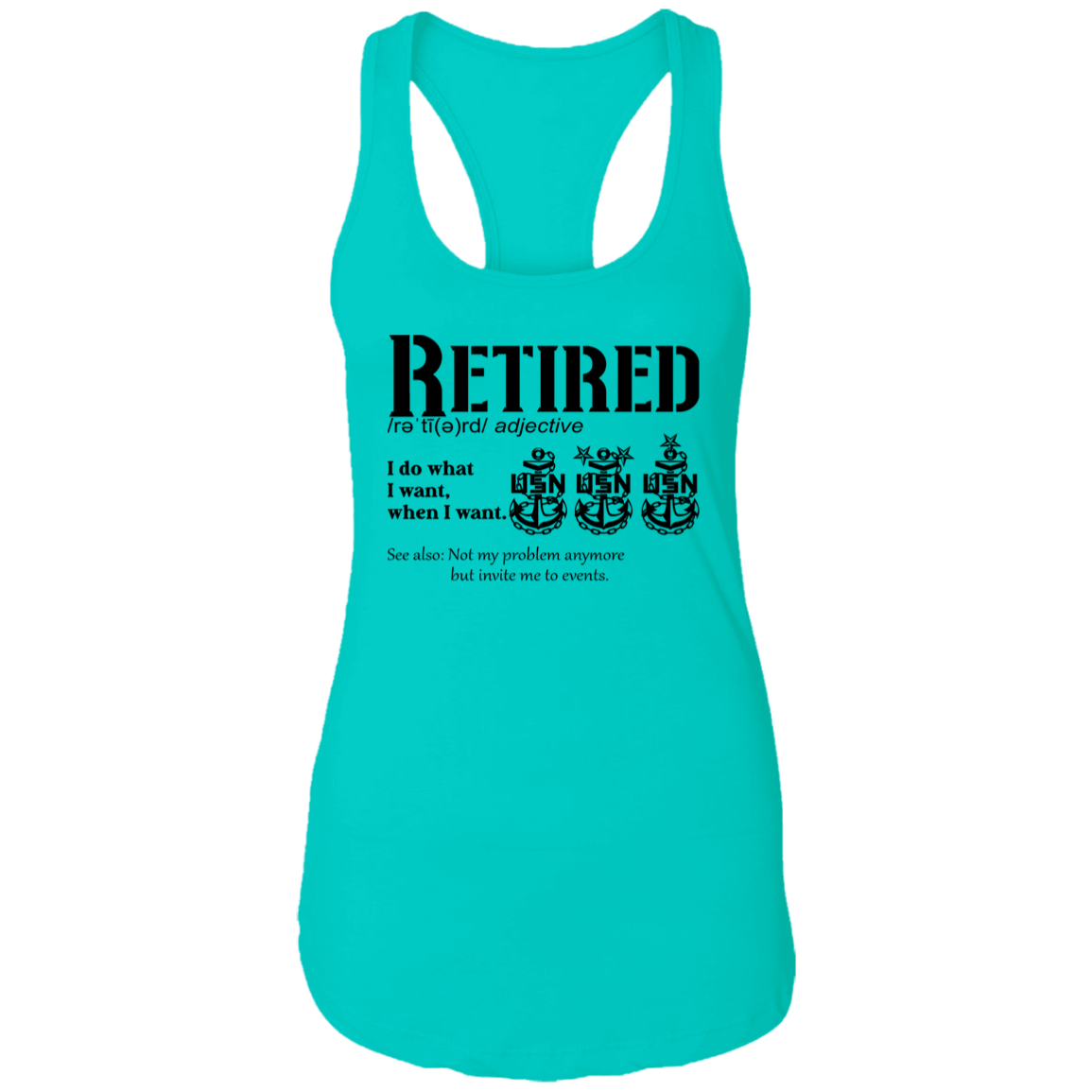 Retired Definition Ladies Racerback Tank