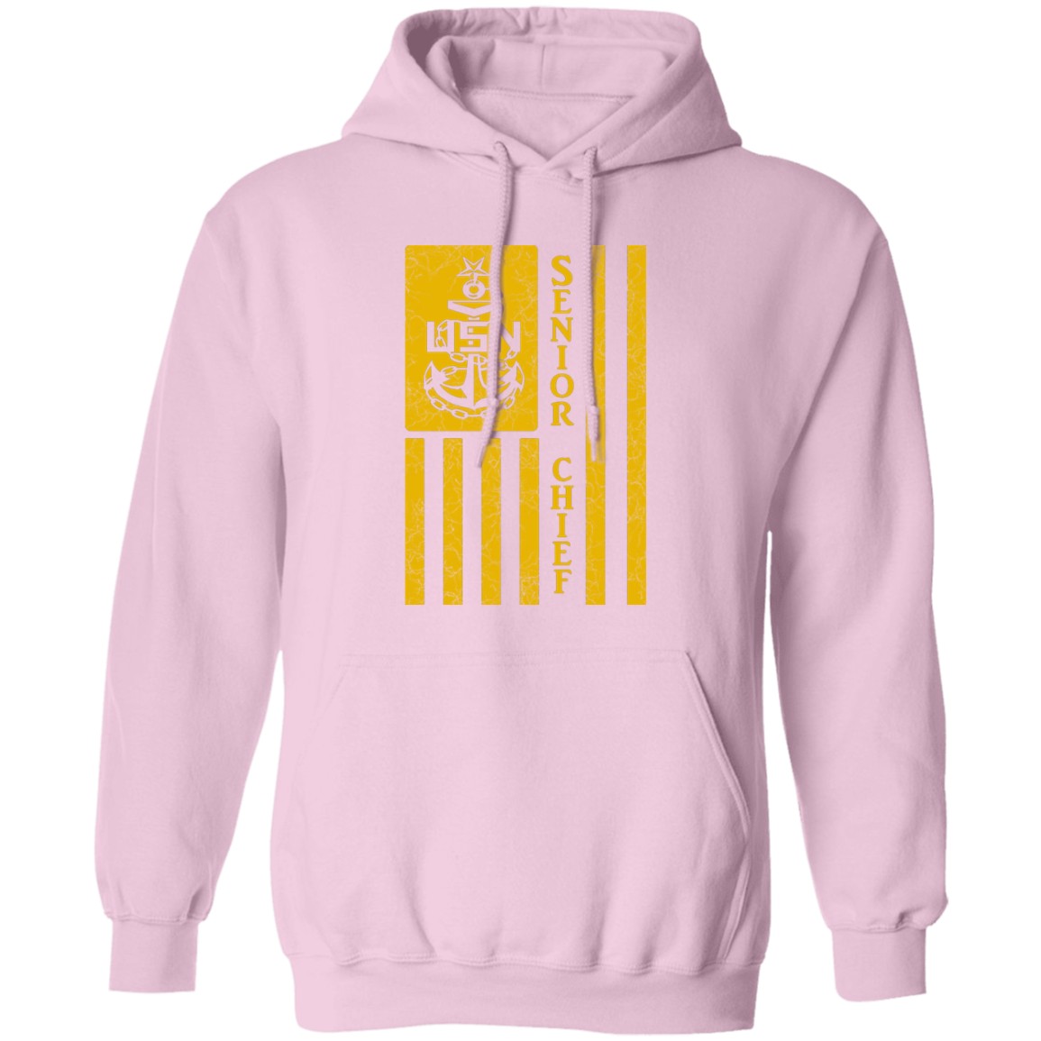 Senior Chief Flag Gold Pullover Hoodie