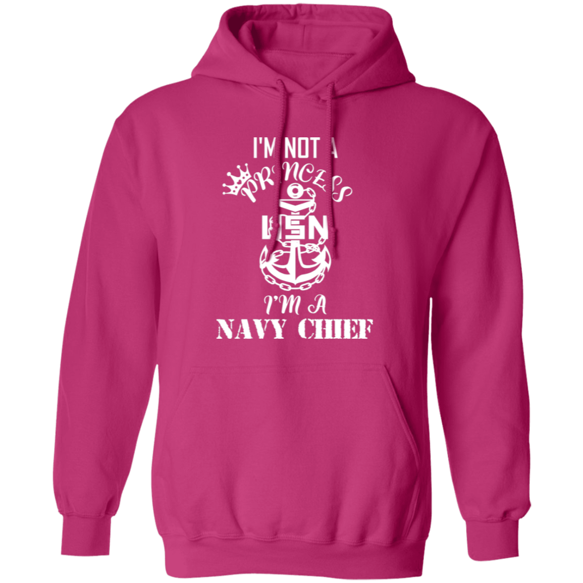 I'm not a Princess White Design Pullover Hoodie