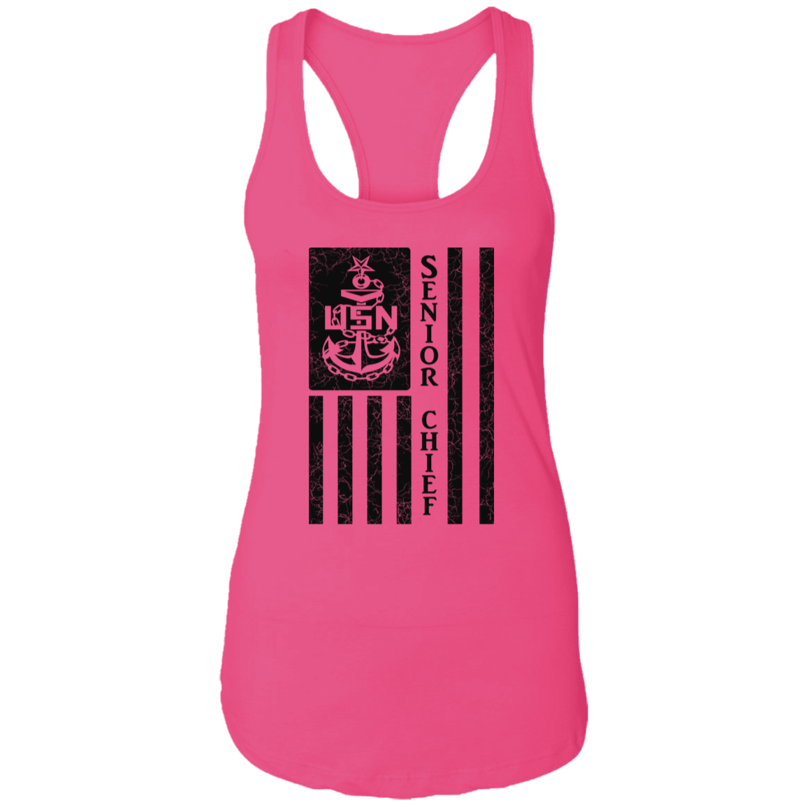 Senior Chief Flag Ladies Racerback Tank