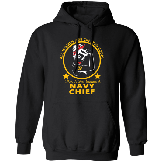 Navy Girl Chief Gold Pullover Hoodie