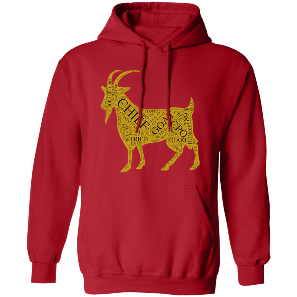 Goat Word Gold Pullover Hoodie