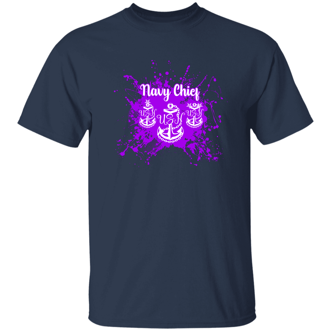 Navy Chief Purple Paint 5.3 oz. T-Shirt