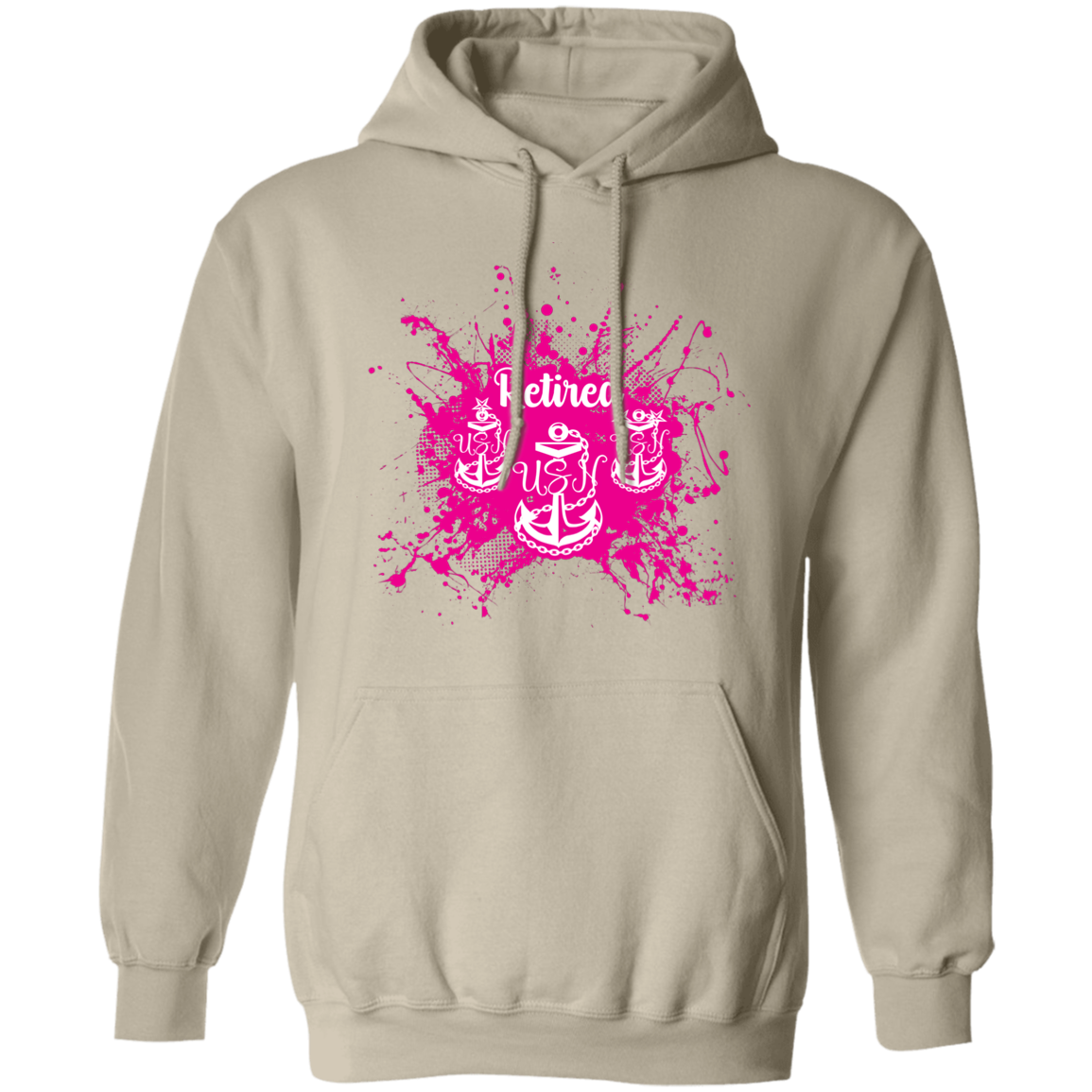Retired Chief Pink Paint Pullover Hoodie