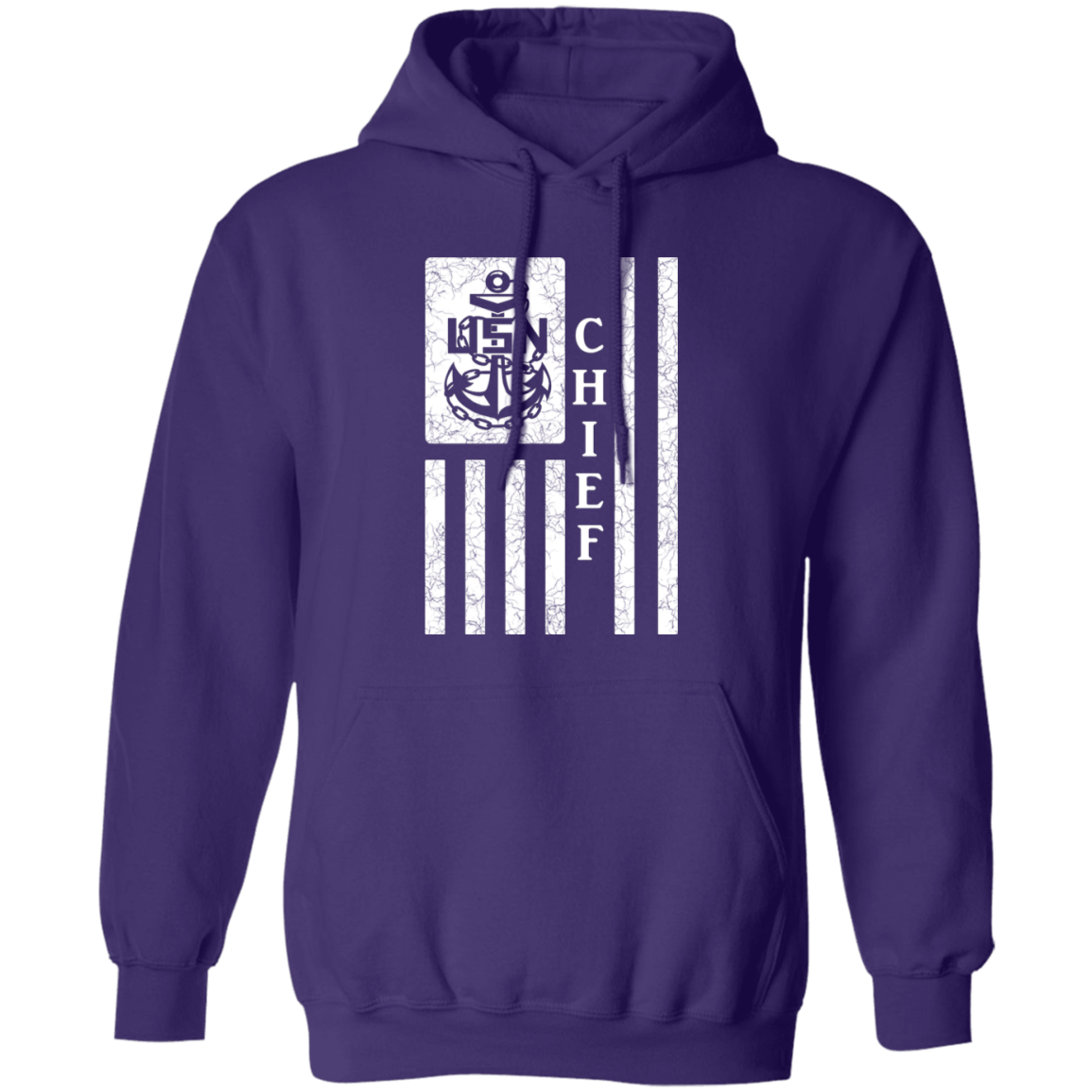 Chief Flag White Pullover Hoodie