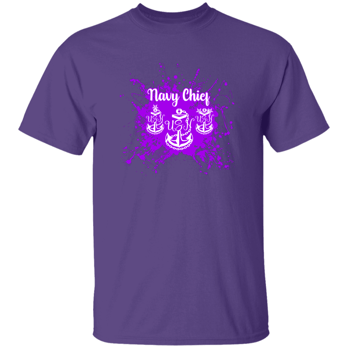 Navy Chief Purple Paint 5.3 oz. T-Shirt