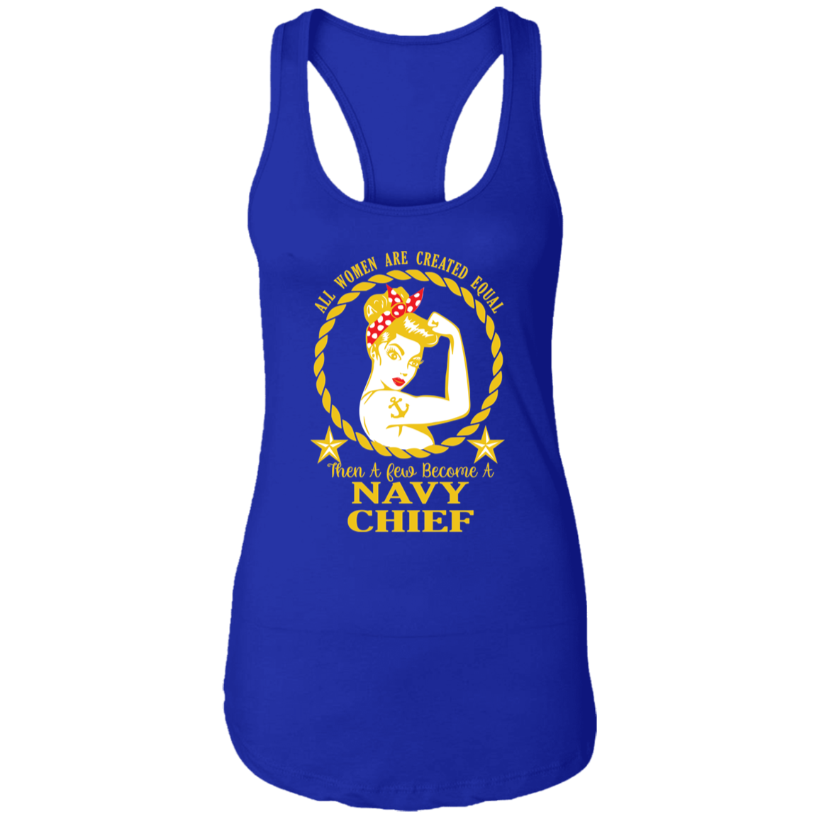 Navy Girl V2 Ladies Racerback Tank