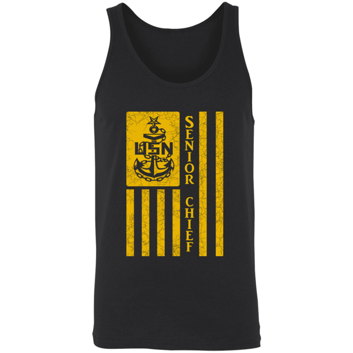 Senior Chief Flag Gold Unisex Tank