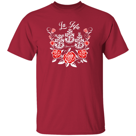 La Jefa Rose White 5.3 oz. T-Shirt