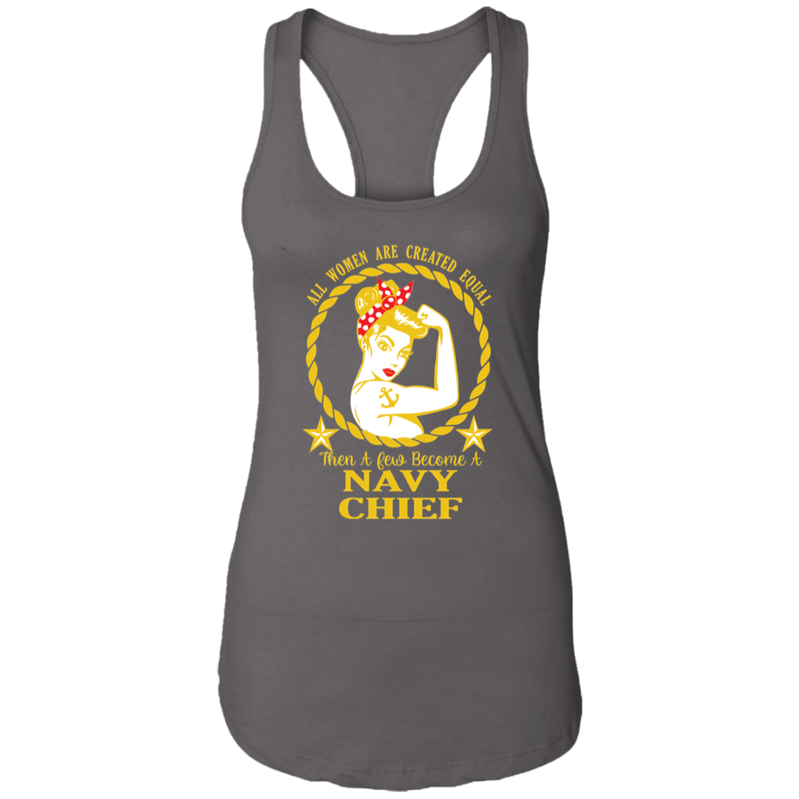 Navy Girl V2 Ladies Racerback Tank