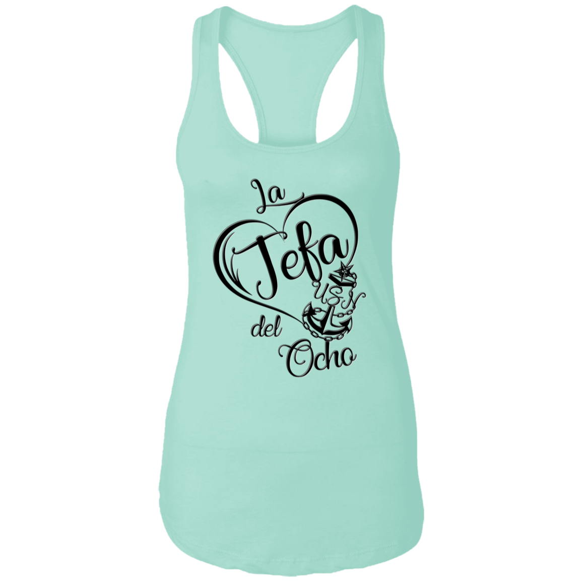 La Jefa del Ocho Ladies Racerback Tank
