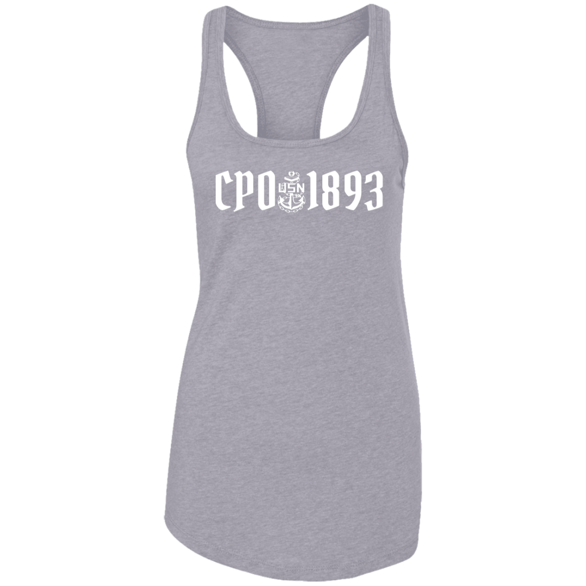 CPO 1893 White Ladies Racerback Tank