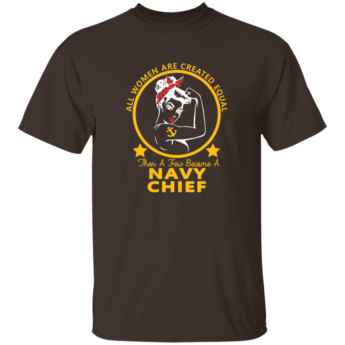 Navy Girl Chief Gold 5.3 oz. T-Shirt