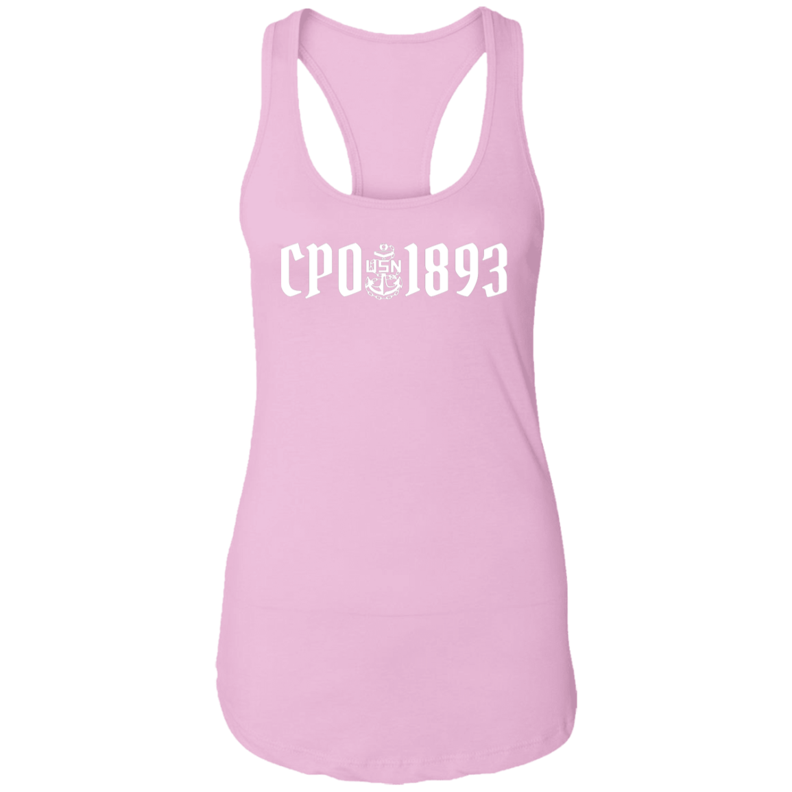 CPO 1893 White Ladies Racerback Tank
