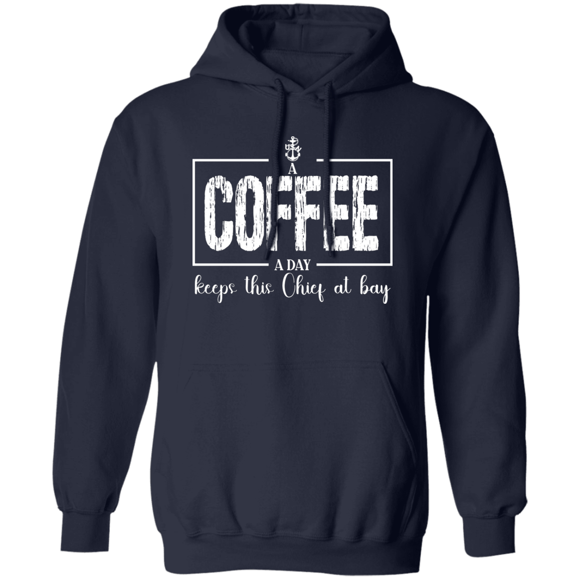 A Coffee a Day White Design Pullover Hoodie