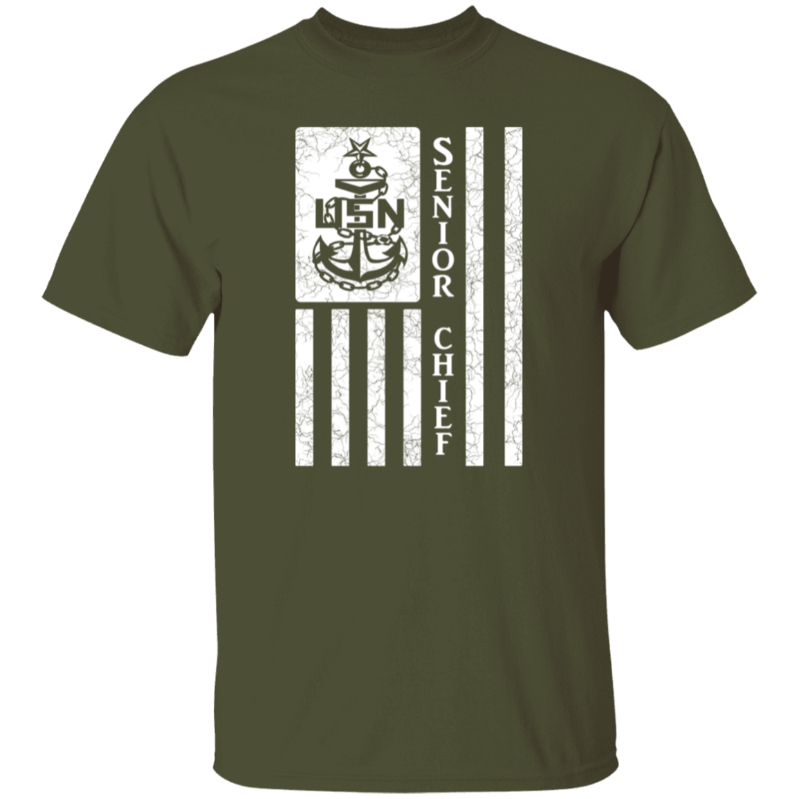 Senior Chief Flag White 5.3 oz. T-Shirt