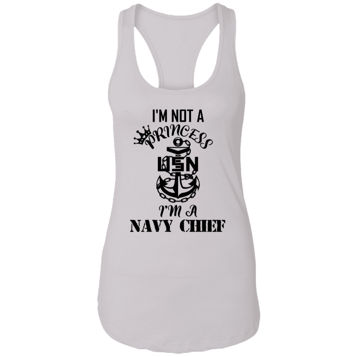 I'm not a Princess Ladies Racerback Tank