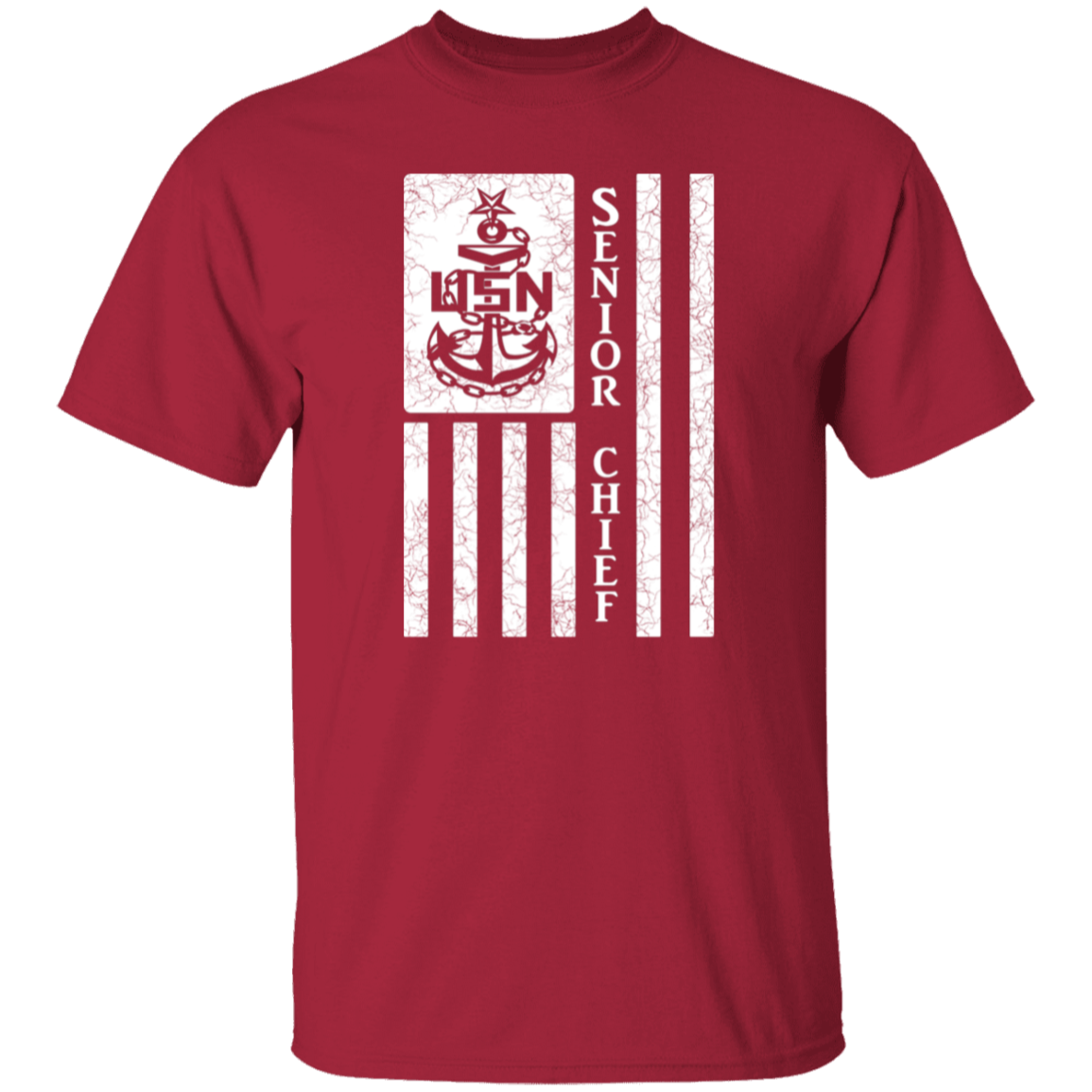 Senior Chief Flag White 5.3 oz. T-Shirt