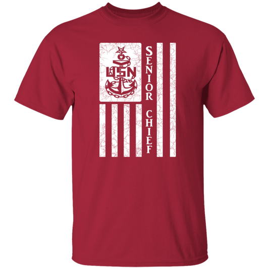 Senior Chief Flag White 5.3 oz. T-Shirt