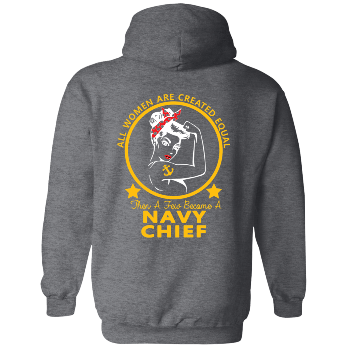 Navy Girl Front and Back Pullover Hoodie