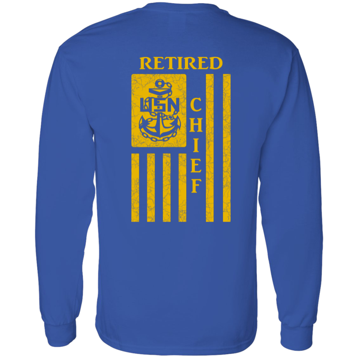Retired Chief Flag FB LS T-Shirt 5.3 oz.