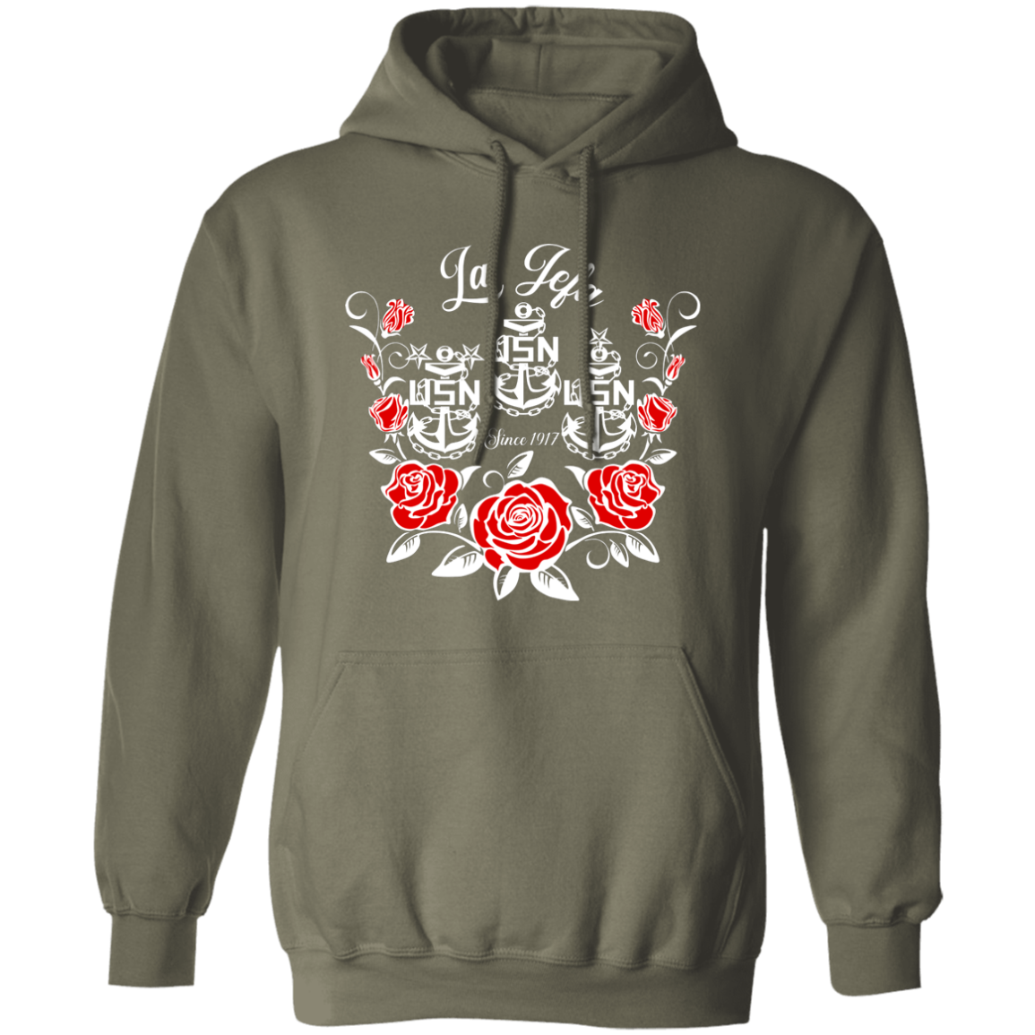 La Jefa Rose White Pullover Hoodie