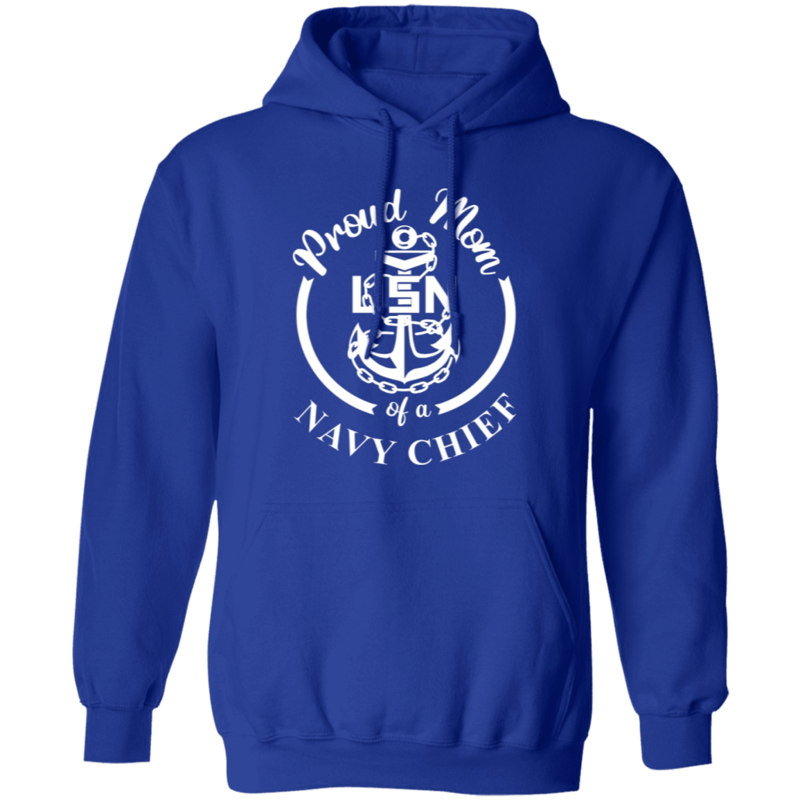 Proud Mom White Design Pullover Hoodie