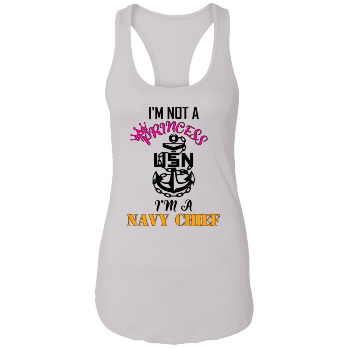 I'm not a Princess V2 Ladies Racerback Tank