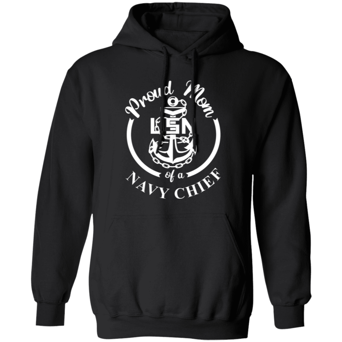 Proud Mom White Design Pullover Hoodie