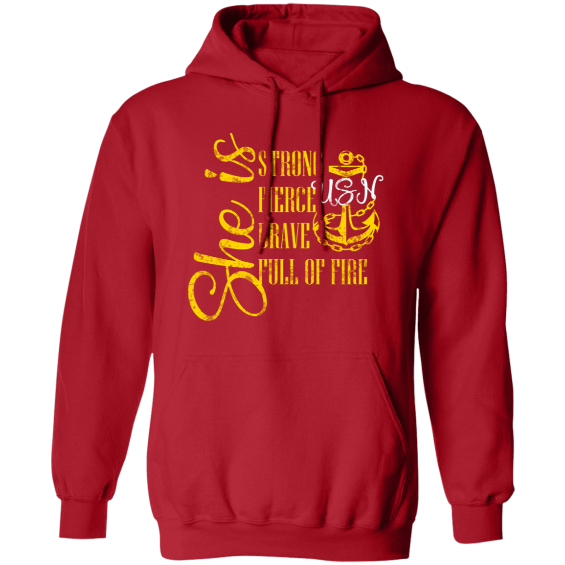 She Is Gold Pullover Hoodie