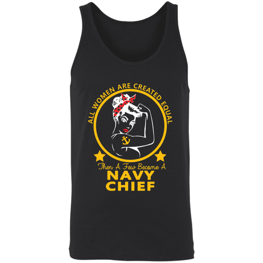 Navy Girl Chief Gold Unisex Tank