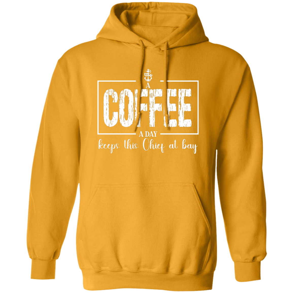 A Coffee a Day White Design Pullover Hoodie