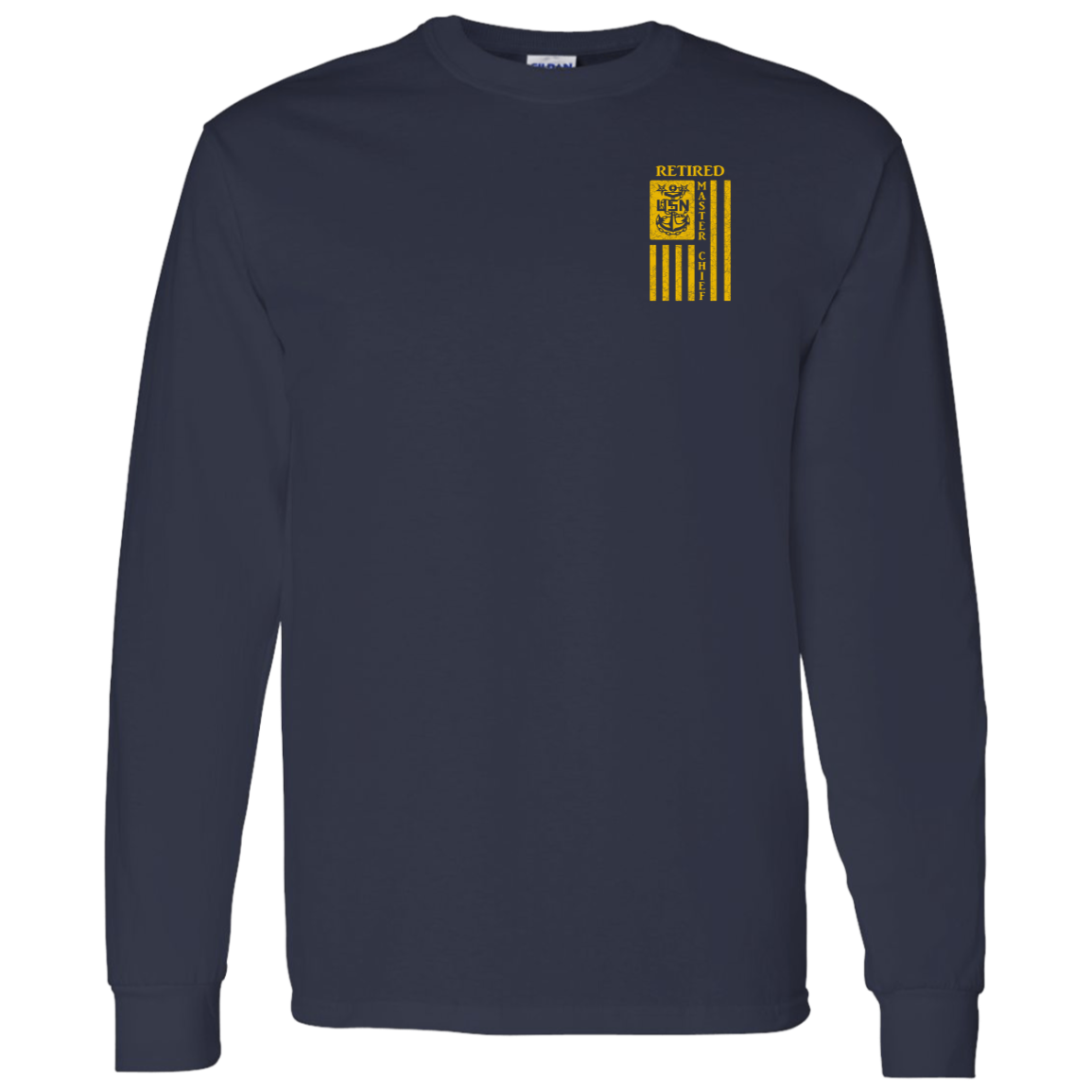Retired Master Chief Flag FB LS T-Shirt 5.3 oz.
