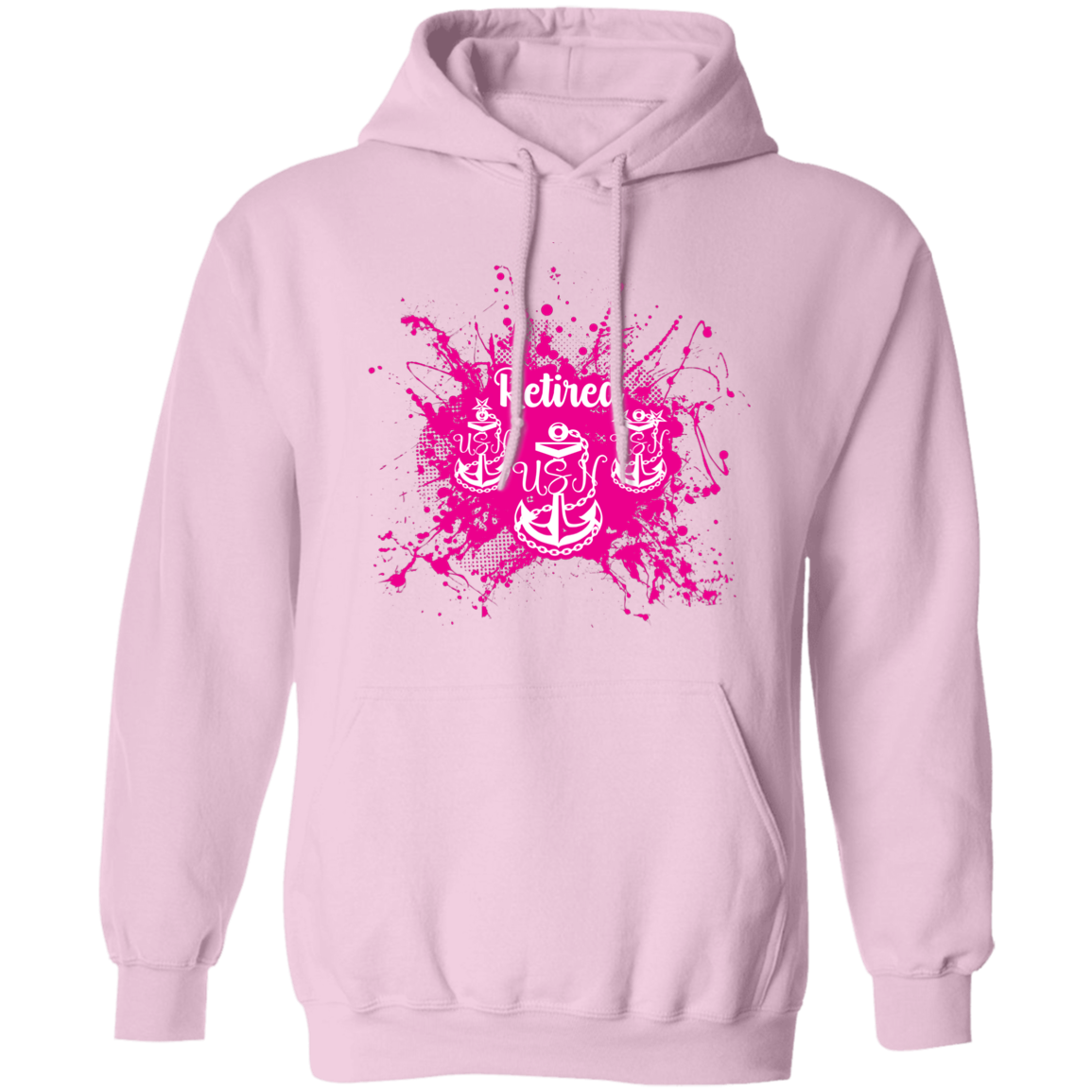 Retired Chief Pink Paint Pullover Hoodie