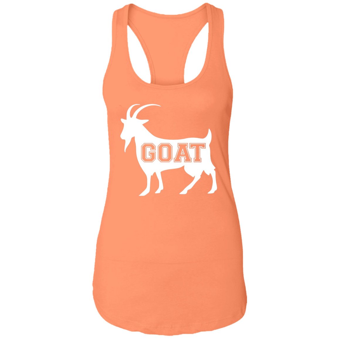GOAT White Ladies Racerback Tank