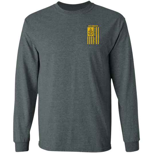 Retired Senior Chief Flag FB LS T-Shirt 5.3 oz.