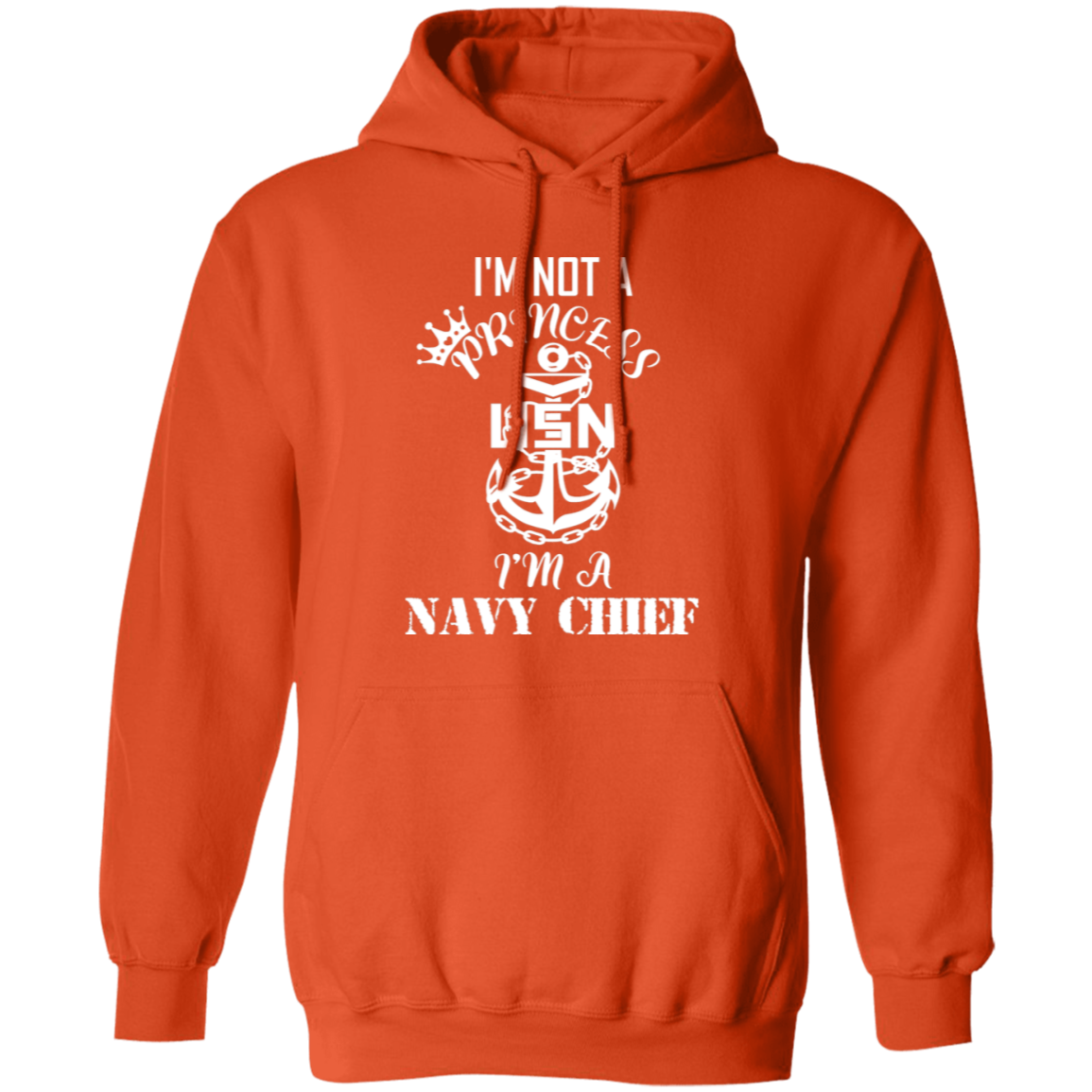 I'm not a Princess White Design Pullover Hoodie