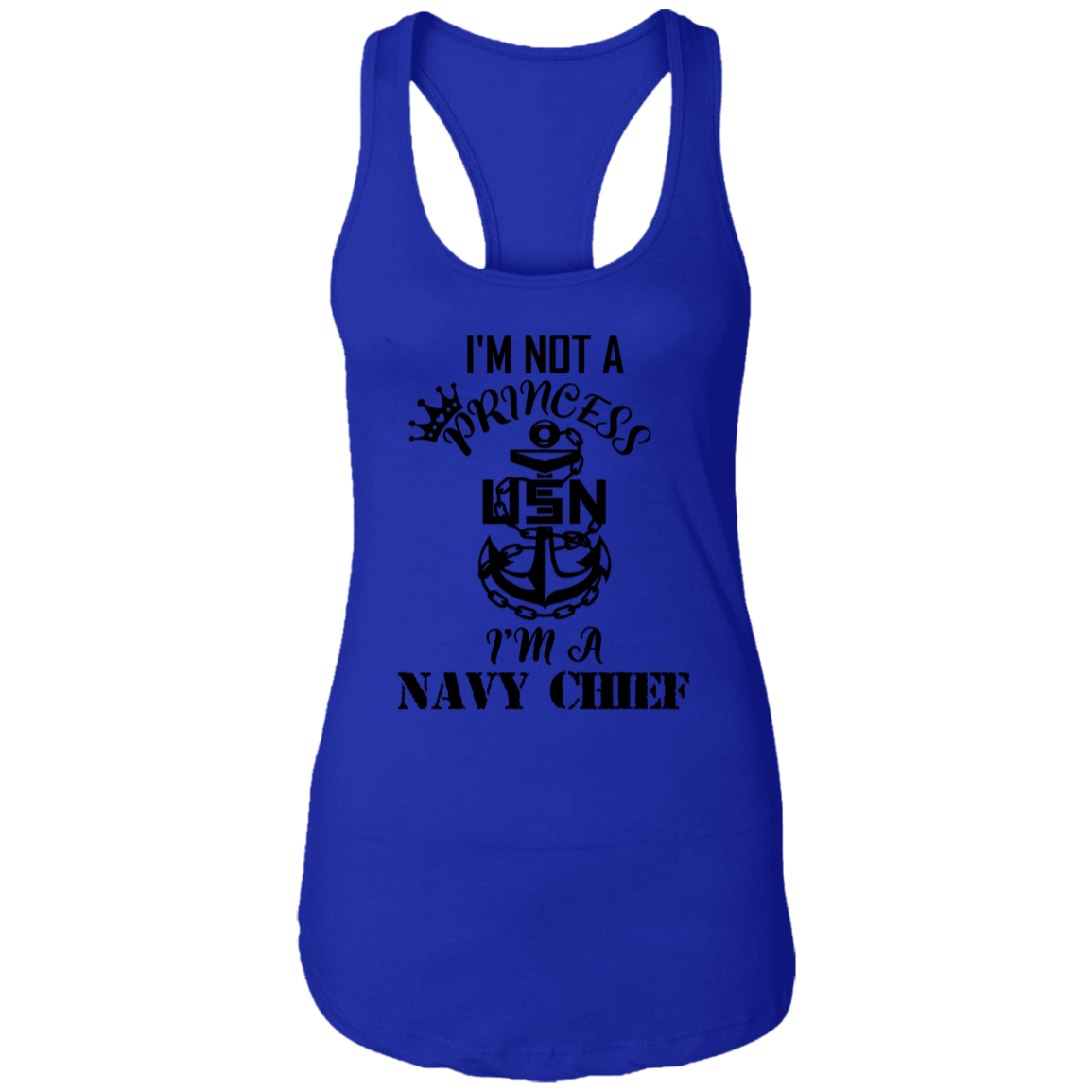 I'm not a Princess Ladies Racerback Tank