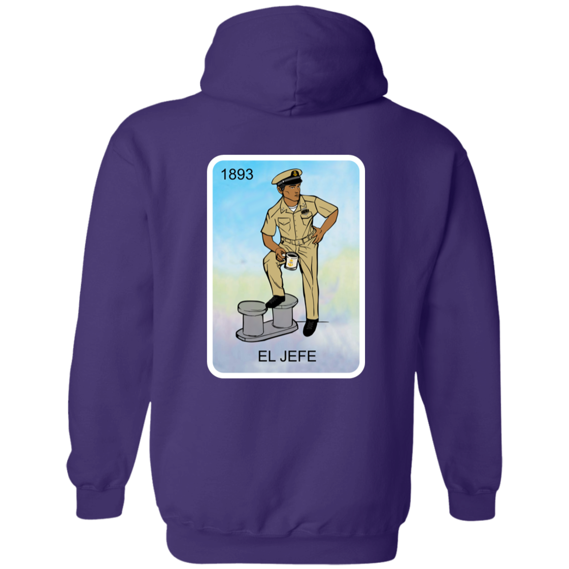 Nautical El Jefe Zip Up Hooded Sweatshirt