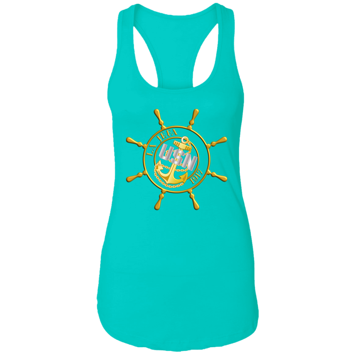 Ships Wheel Jefa Ladies Racerback Tank
