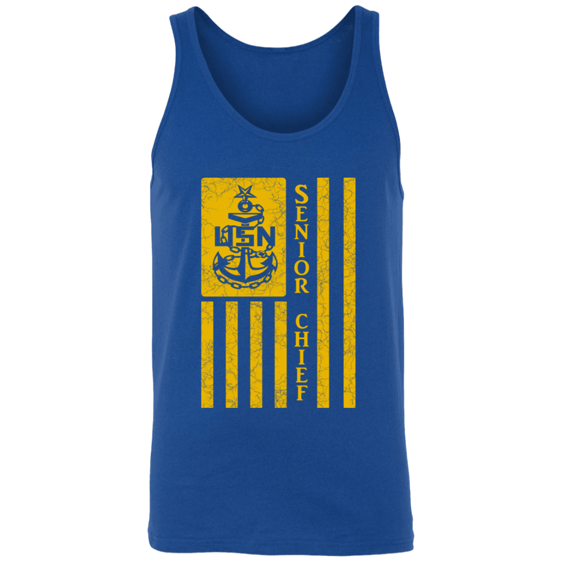 Senior Chief Flag Gold Unisex Tank