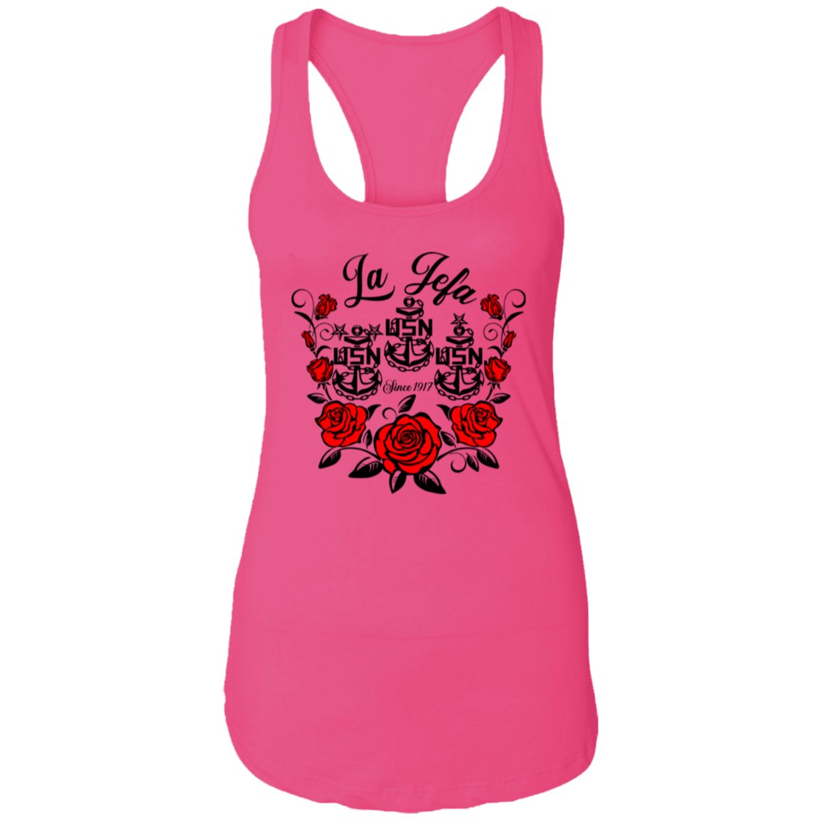 La Jefa Rose Ladies Racerback Tank