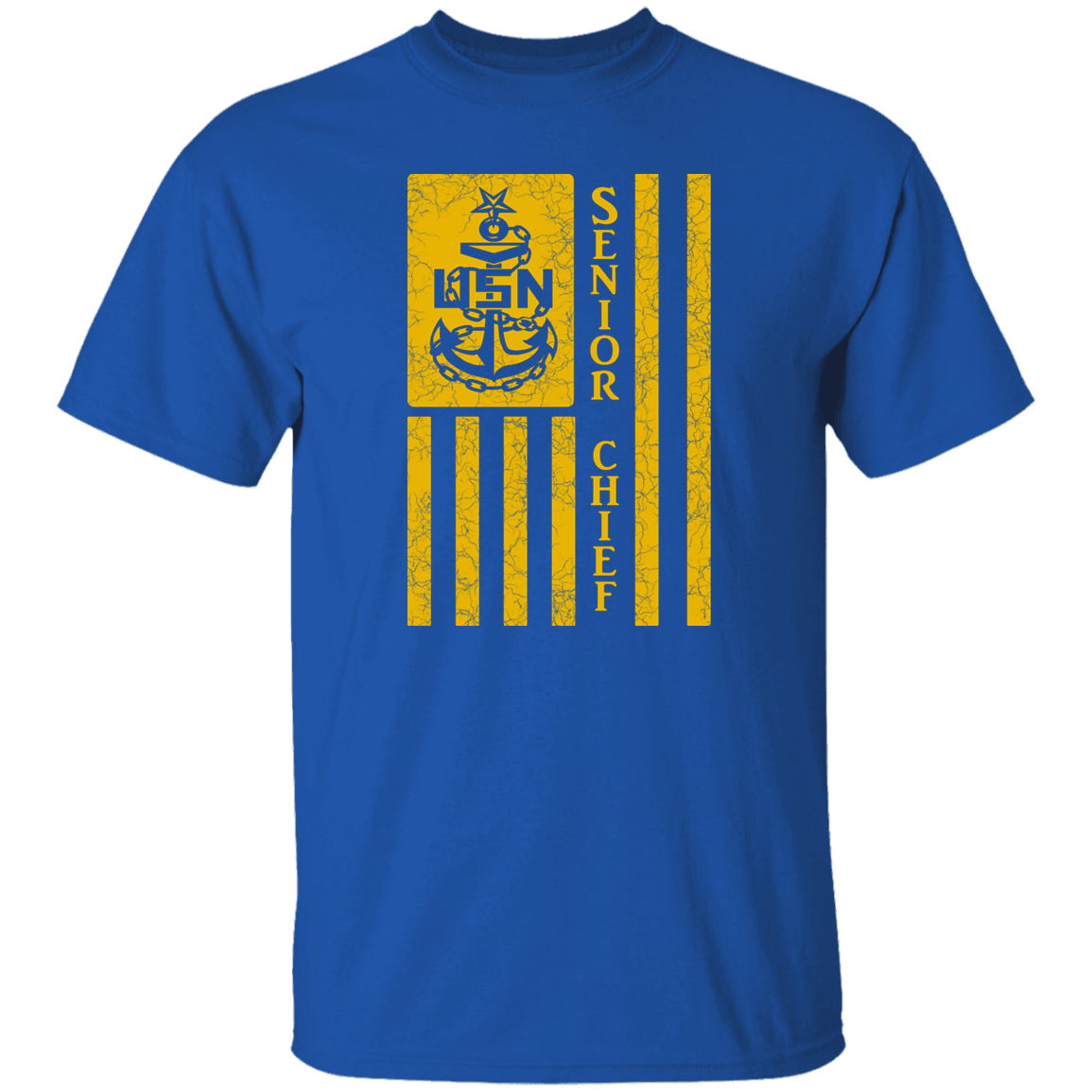 Senior Chief Flag Gold 5.3 oz. T-Shirt