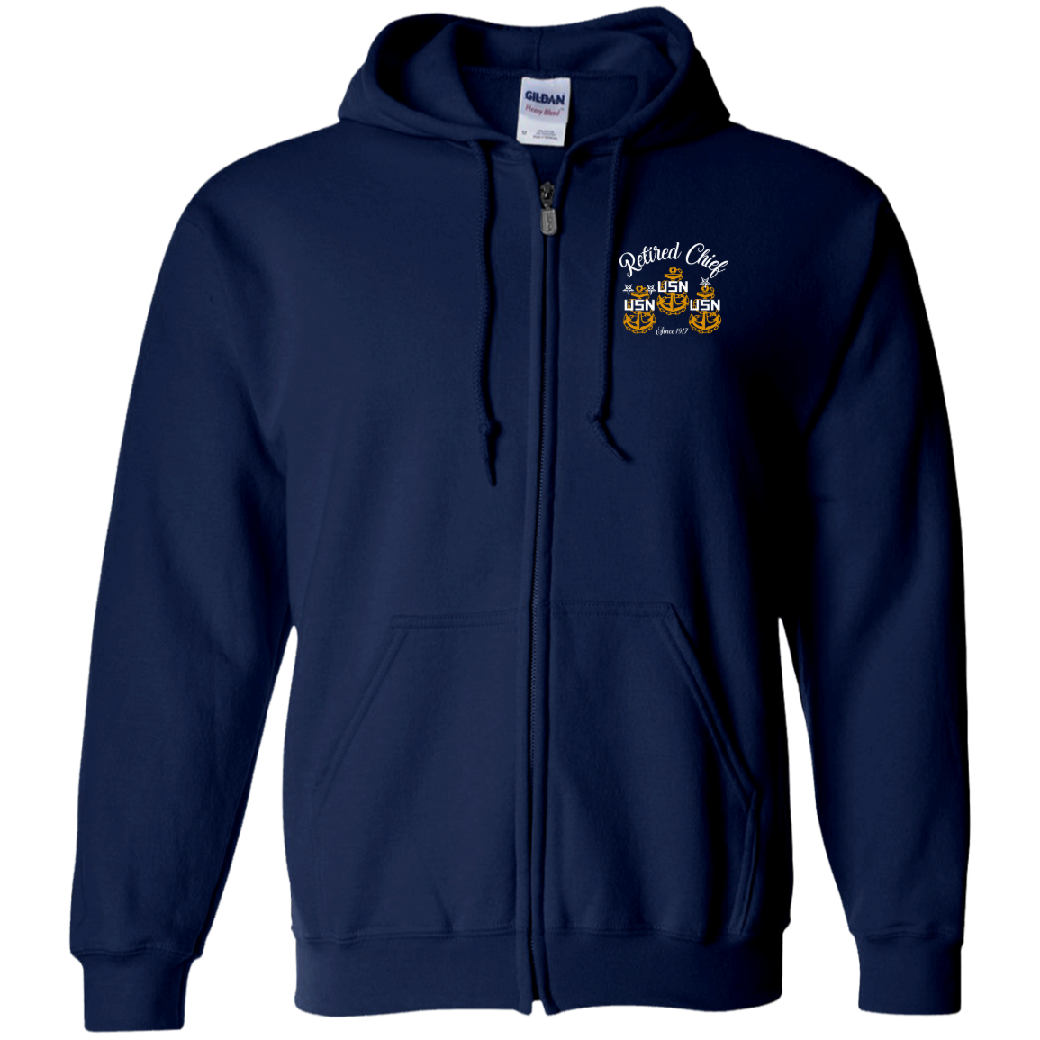 Retired Chief Rose Zip Up Hooded Sweatshirt