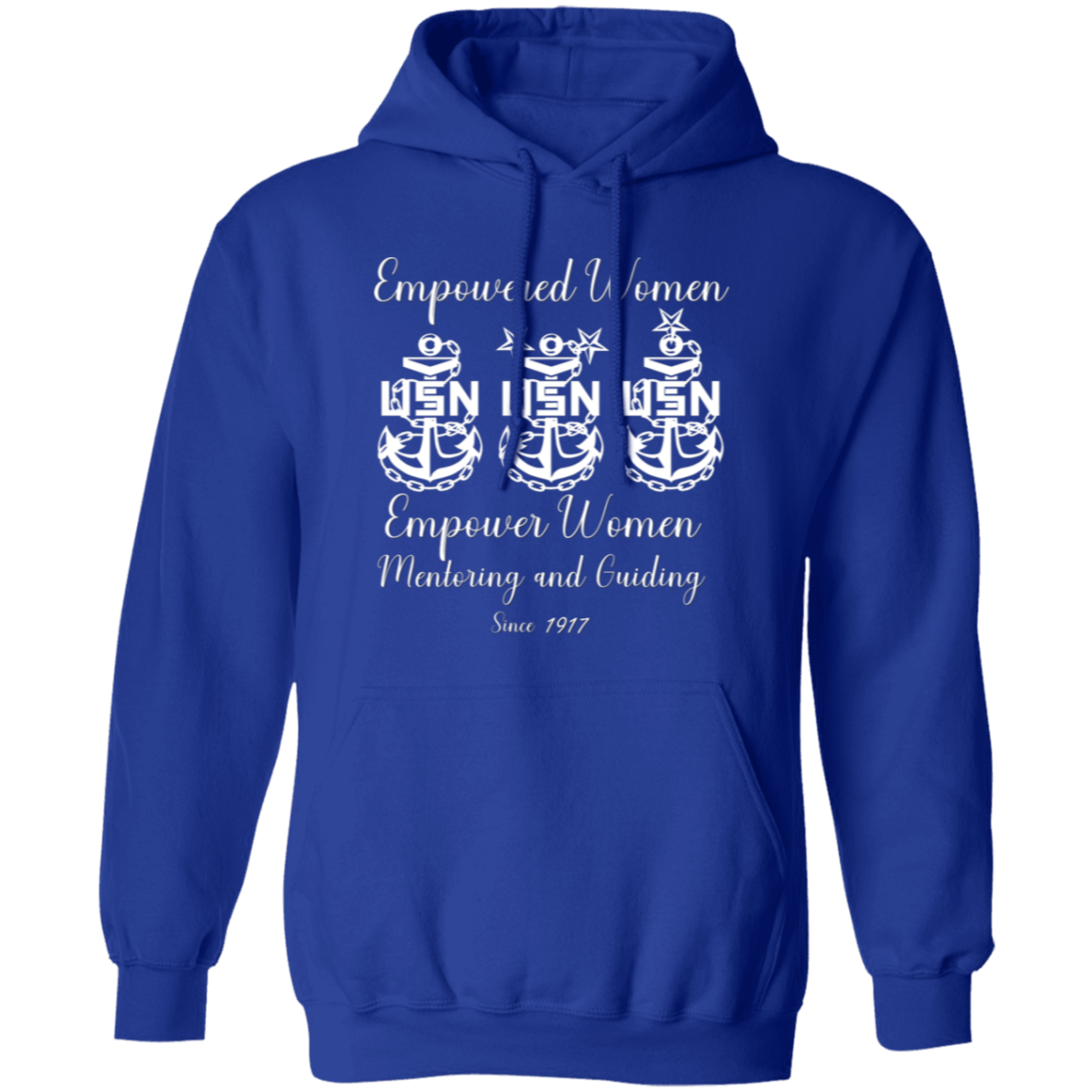 Empowered Women White Design Pullover Hoodie