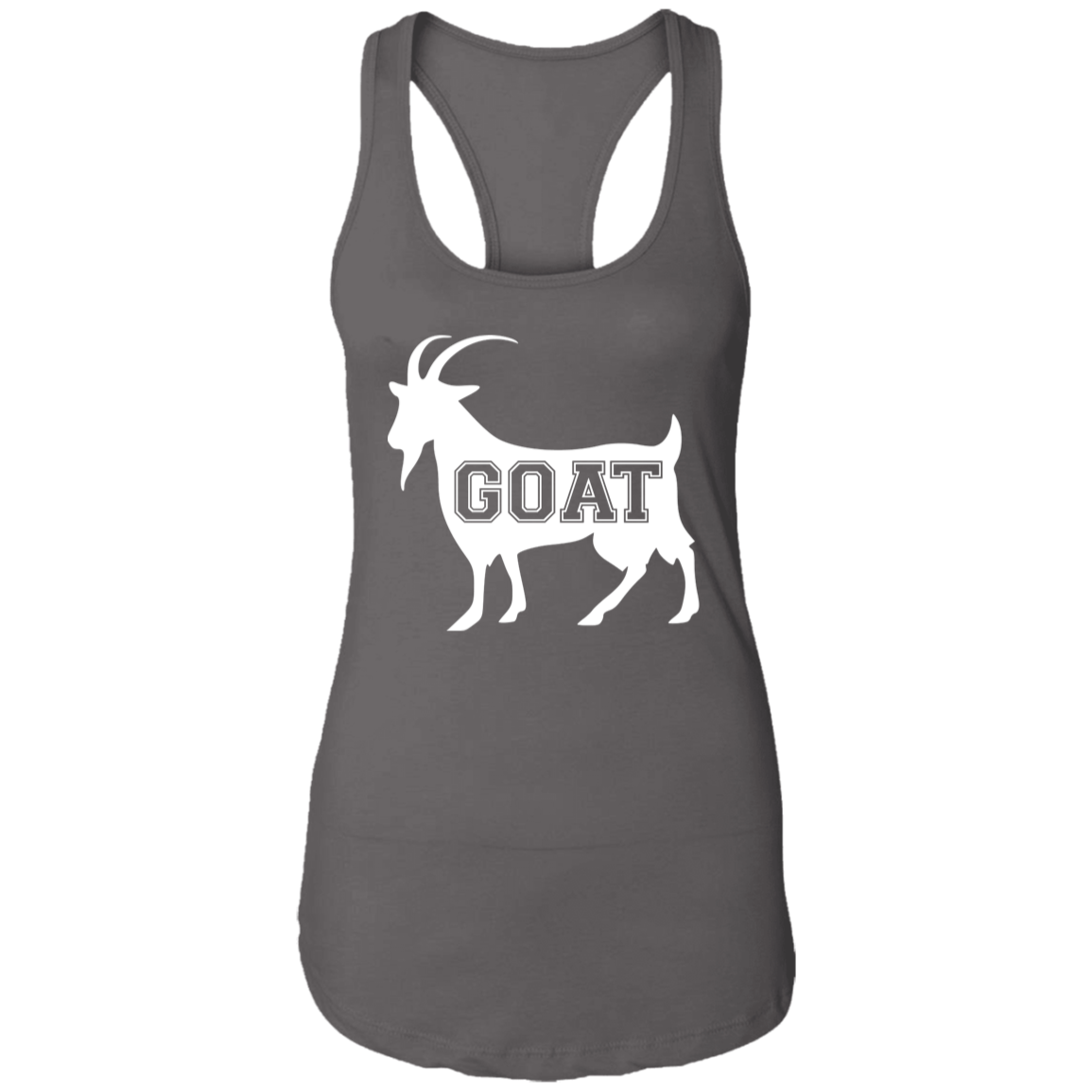 GOAT White Ladies Racerback Tank