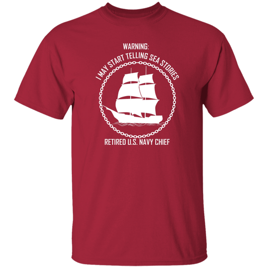 Retired Sea Stories White 5.3 oz. T-Shirt