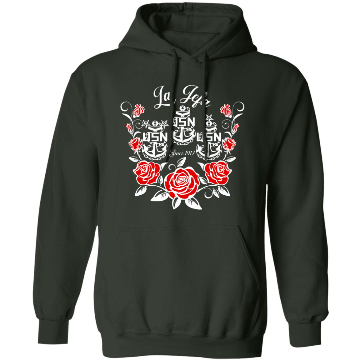 La Jefa Rose White Pullover Hoodie