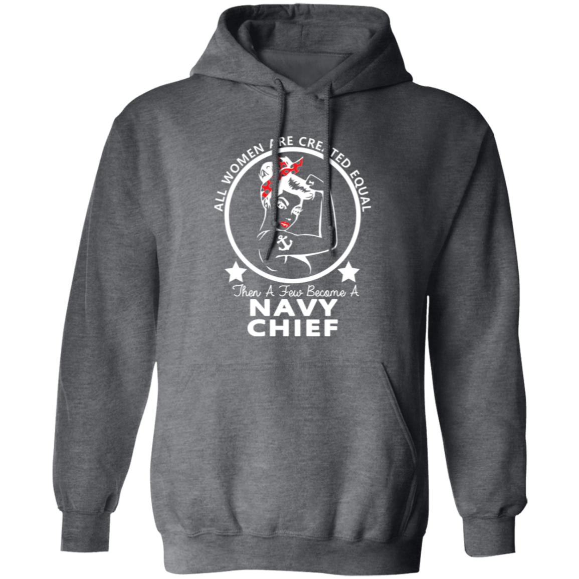 Navy Girl Chief White Pullover Hoodie